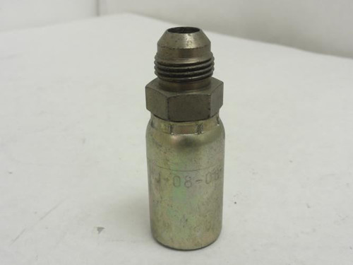 MFG- MJ-08-08; Crimp Coupler 1/2 JIC to # 8 Hose