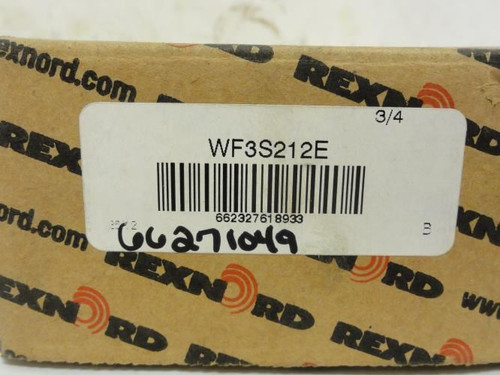 Rexnord WF3S212E; Flange Bearing; 3/4" OD; 4-Bolt