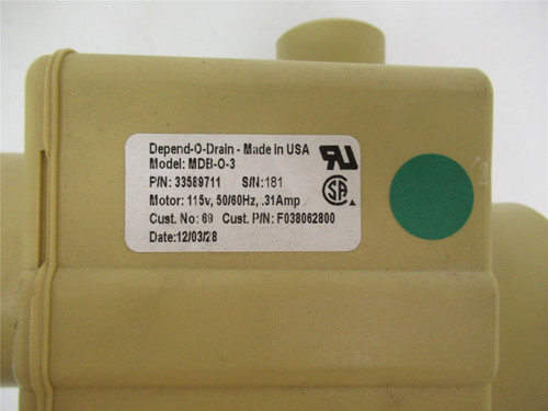 Alliance Industrial 33589711; Drain Valve 3" 115V