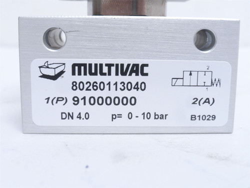 Multivac 80260113040; Solenoid Valve 0-10bar 24VDC  G3/8"