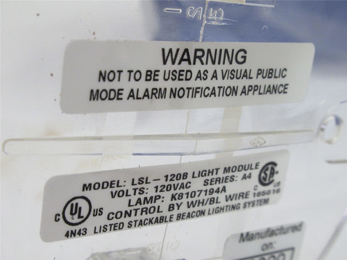 Federal Signal LSL-120B; Light Module;120VAC; A4 Series; Blue