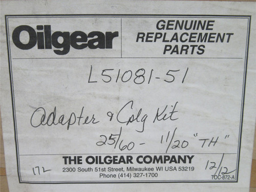 Oilgear L51081-51; Coupling & Adapter Kit
