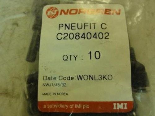 Norgren C20840402; Lot-10 Union T-Stem Connectors