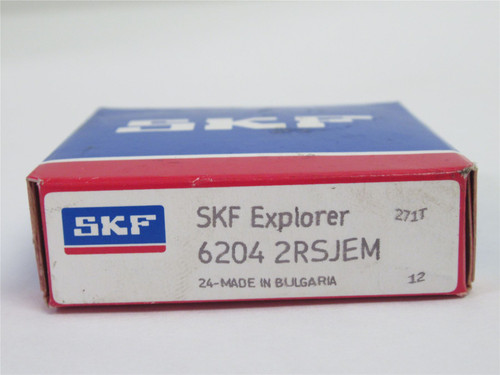 SKF 6204 2RSJEM; Deep Groove Ball Bearing; 20mmID; 47mmOD