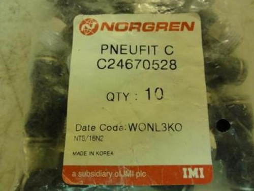 Norgren C24670528; Lot-10 Union Tee Connectors