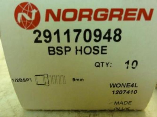 Norgren 291170948; Box-10 Hose Adapters 1/2" BSP1