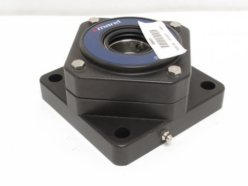 Marel 4266421; Flange Bearing; 1-1/2"ID; 4-Bolt; Plastic Body
