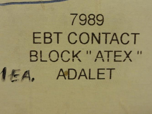 Adalet 7989; Contact Block; 1 NO/1NC; 600VAC