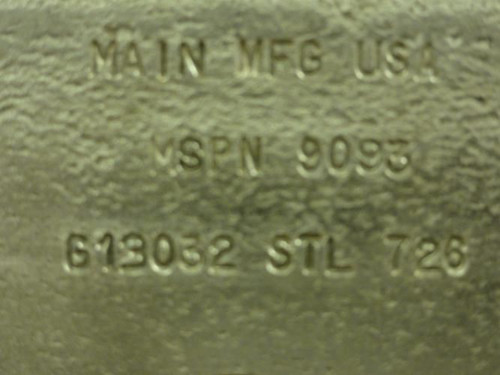 Main MFG G13032 STL 726; Hydraulic Valve Block;1/2"NPT; 2.11"ID