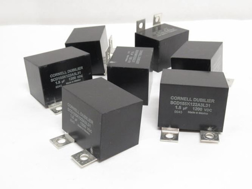 Cornell SCD155K122AL31; Lot-7 Capacitors; 1.5uF; 120VDC
