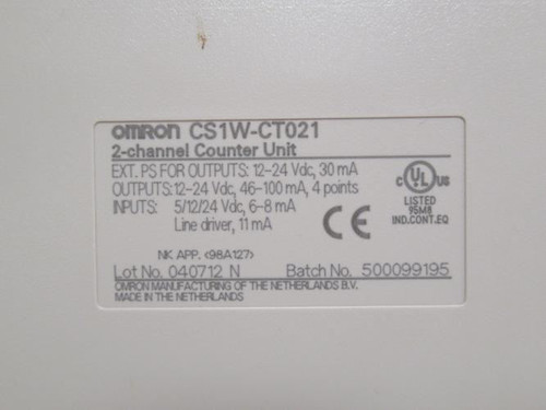 Omron CS1W-CT021; Counter Unit; 2-Channel; 12-24VDC; 30mA