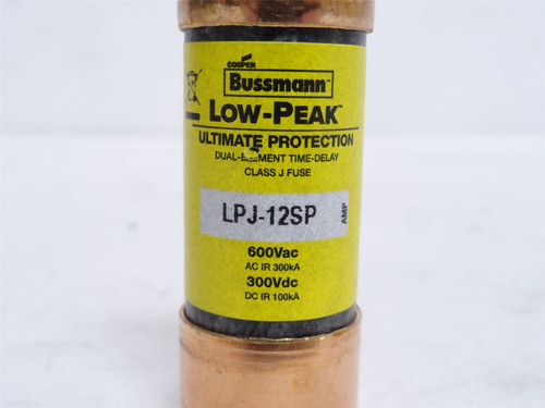 Bussmann LPJ-12SP; Time Delay Fuse; 12A; 600VAC/300VDC