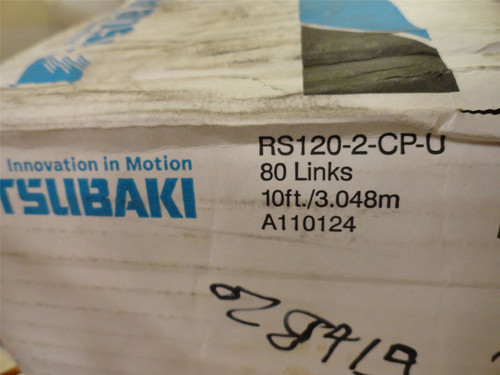 Tsubaki RS120-2-CP-U; Two Strand Roller Chain #120; 10' Long