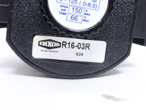 Dixon R16-03R; Compact Regulator; 0-125PSI; 3/8NPT Port Size