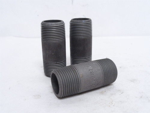 Industry-Std 1LMJ5; Lot-3 Pipe Nipples Sch 80; 1NPT x 3" Long