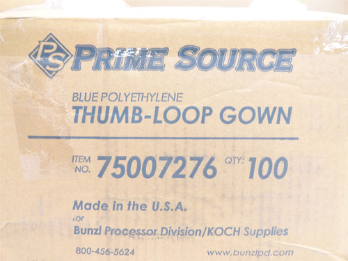 Prime Source 75007276; Box-100; Light Blue Apron Gowns