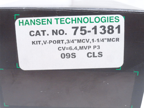 Hansen 75-1381; V-Port Kit Size: 3/4"