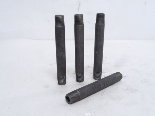Industry-Std 1LLX6; Lot-4 Pipe Nipples; 1/4NPT x 4" Long
