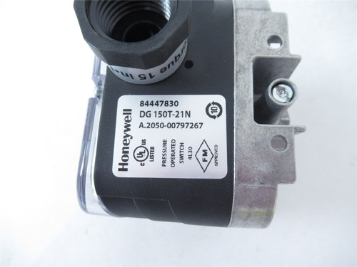 Honeywell 84447830 DG150T-21N; Pressure Switch 12" to 60" WC