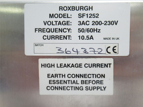 Roxburgh SF152; Single-Phase Power Line Filter 200-230VAC