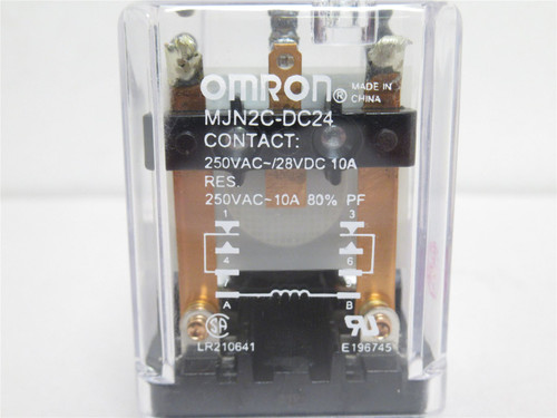 Omron MJN2C-DC24; Relay; GP; 10A; 250VAC; Coil: 24VDC; DPDT