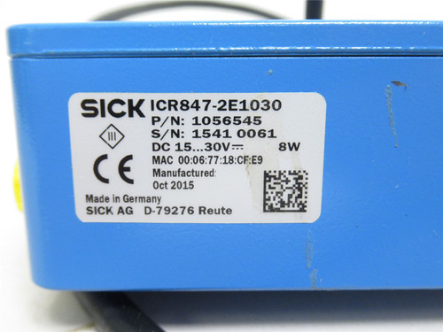 Sick ICR847-2E1030; Image-Based Code Reader 1056545; 15-30V