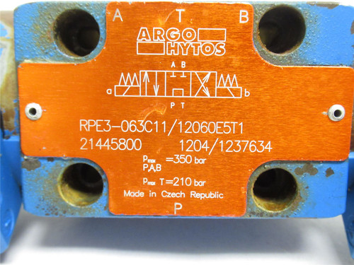 Argo-Hytos RPE-3-063C11; Directional Control Valve ; 4Way; 120VAC