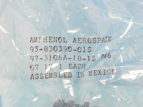 Amphenol C93-830390-01S; Cylindrical Circular Connector 10 Pin