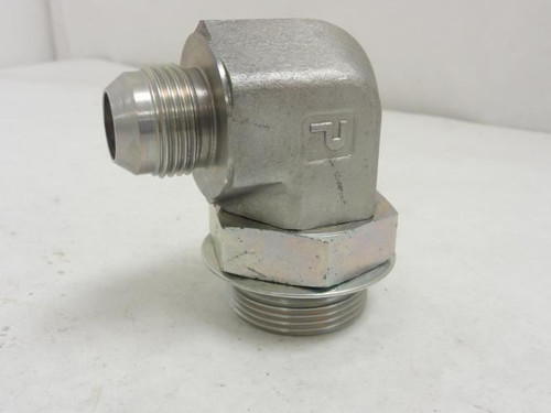 Parker 12-20 C5OX; Hyd Elbow 90Deg 3/4 JIC to SAE-ORB 1 5/8-12