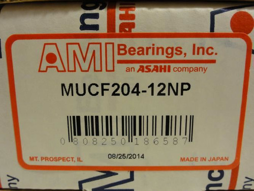 AMI MUCF204-12NP; Flange Bearing; 3/4"ID; 4-Bolt