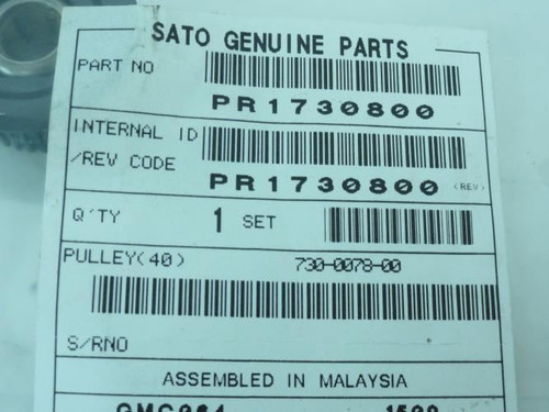 Sato PR1730800; Lot-2 Pulleys