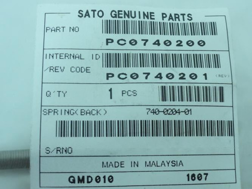 Sato PC0740200; Lot-4 Back Springs