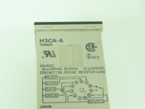 Omron  H3CA-A; Timer Relay; Solid State; 24~240VAC/DC; 3A; SPDT