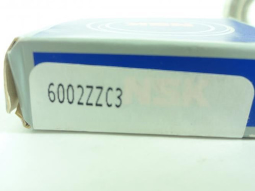 NSK 6002ZZC3; Ball Bearing 15mm ID x 32mm OD x 9mm Wide