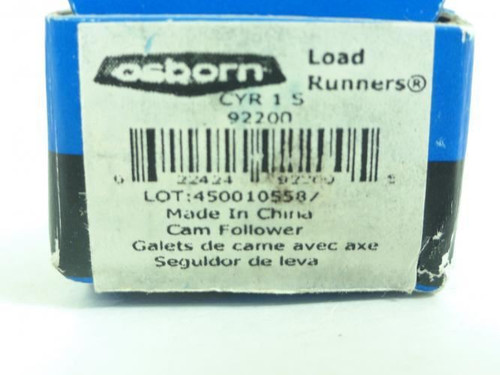 Osborn CYR-1-S; Flat Yoke Roller; 1"OD; 0.3124"Bore; 0.6250"W