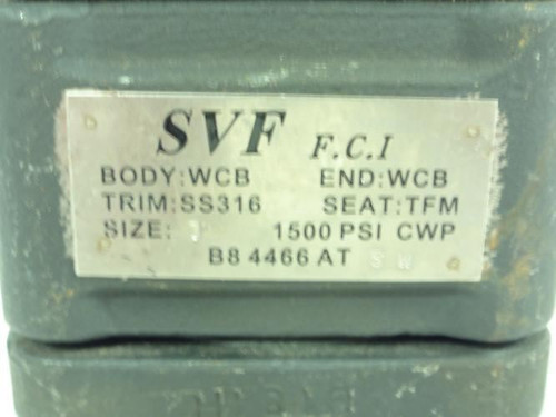 SVF B8-4466-AT-1"; Ball Valve 3-Piece; 1" Socket Weld