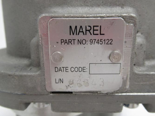 Marel 9745122; Gearbox; SS; Shaft: 3/4"OD x 0.59"ID x 1-5/8" L