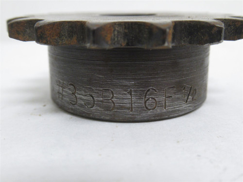 Tsubaki 35B19F-1/2; Sprocket #35; 19 Teeth; 1/2"ID