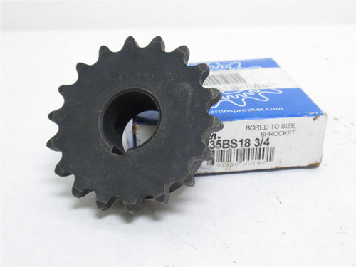 Martin 35BS18 3/4; Sprocket #35; 18 Teeth; 3/4"ID