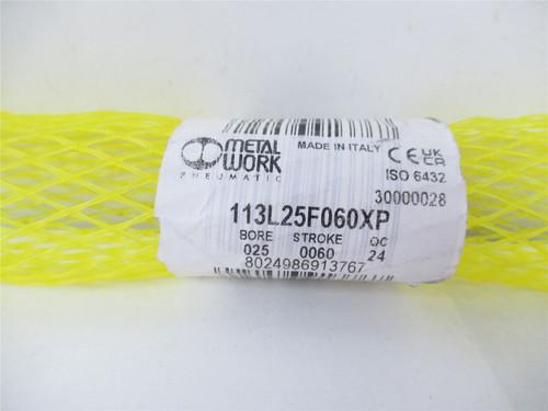 Metal Work 113L25F060XP; Pneumatic Cylinder 25mmB x60mmS