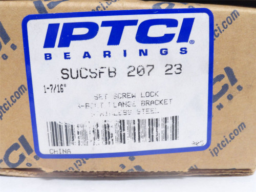IPTCI SUCSFB 207 23; Flange Bearing; SS; 1-7/16"ID; 3-Bolt