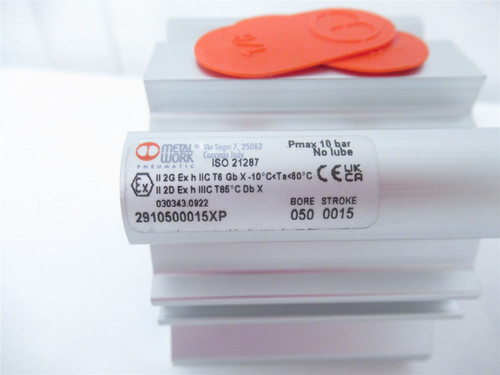 Metal Work 2910500015XP; Pneumatic Cylinder50mmBore15mmStroke