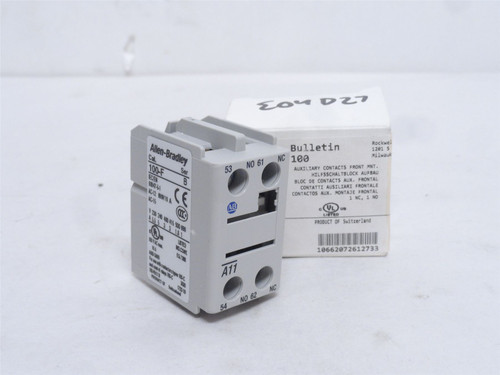 Allen-Bradley 100-FA11; Auxiliary Contact Block; 1-NO/1-NC