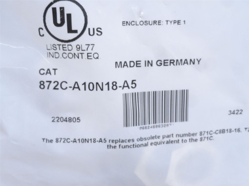 Allen-Bradley 872C-A10N18-A5; Proximity Switch; 20-250VAC