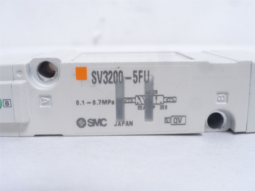 SMC SV3200-5FU; Pneumatic Solenoid Valve 0.1-0.7MPa; 24VDC