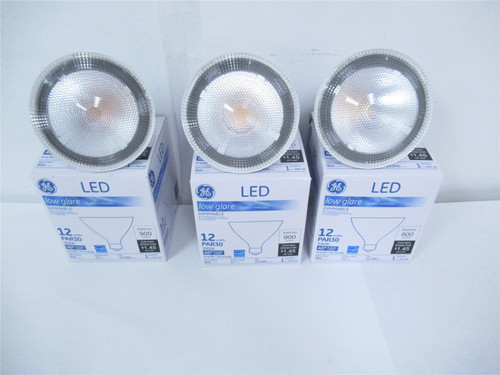 GE PAR30; Lot-3 LED 12 Watt Dimmable Low Glare Flood Light