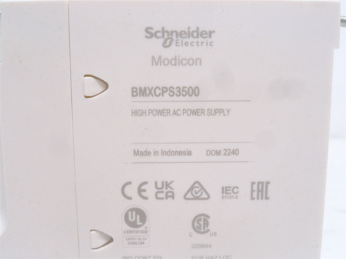 Schneider BMXCPS3500; Power Supply; 100-240VAC In; Out 0-24VDC