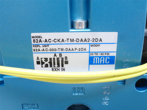 MAC 82A-AC-CKA-TM-DAA2-2DA; Solenoid Valve 25-150PSI 110/120V
