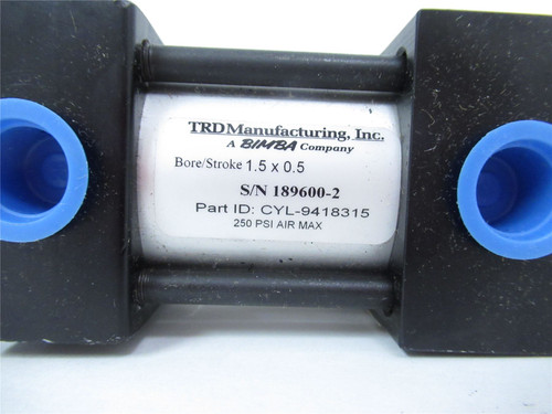 Bimba 9418315; TRD Pneumatic Cylider1.5"Bore.50"Stroke 250PSI
