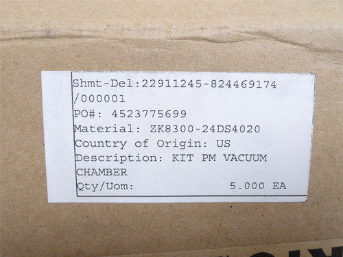 Cryovac ZK8300-24DS4020; Vacuum Chamber PM Kit